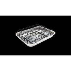 Grill Pro Rib Rack w/ 3 Aluminium Roasting Trays (Non-Stick )