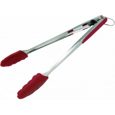 Grill Pro Silicone Tip Stainless Steel Locking Tongs