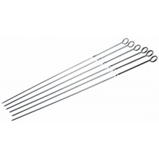 Grill Pro 6 Chrome Plated 18' Shish Kebab Skewers