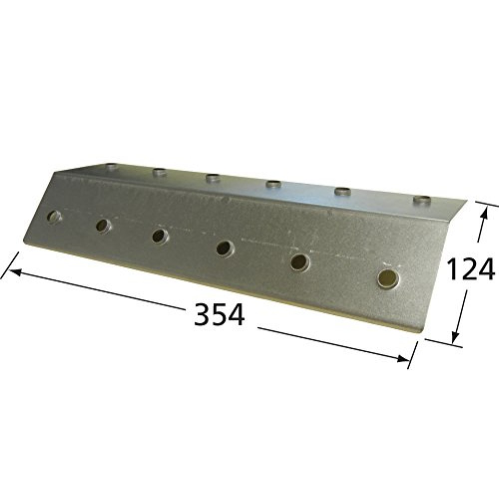 Black Music City Metals 95531 Porcelain Steel Heat Plate for Outback Brand Gas Grills 2 Pack