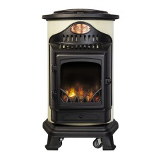 Provence Portable Real Flame Gas Heater - Cream and Black