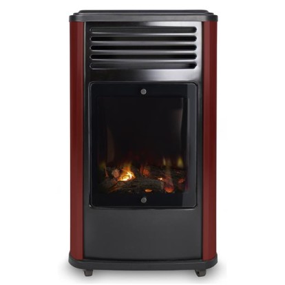 Manhattan Portable Real Flame Gas Heater - Burgundy